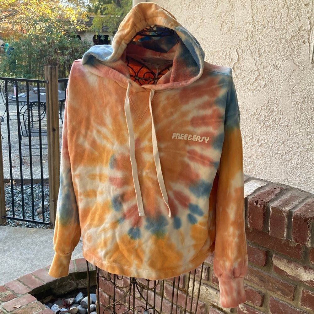 EUC Madewell x Free & Easy Tie Dye Hoodie Classic Surf & Skate 70s Style Size M